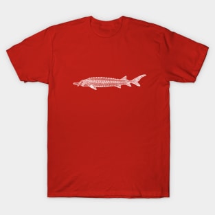 Common Sturgeon fish design T-Shirt